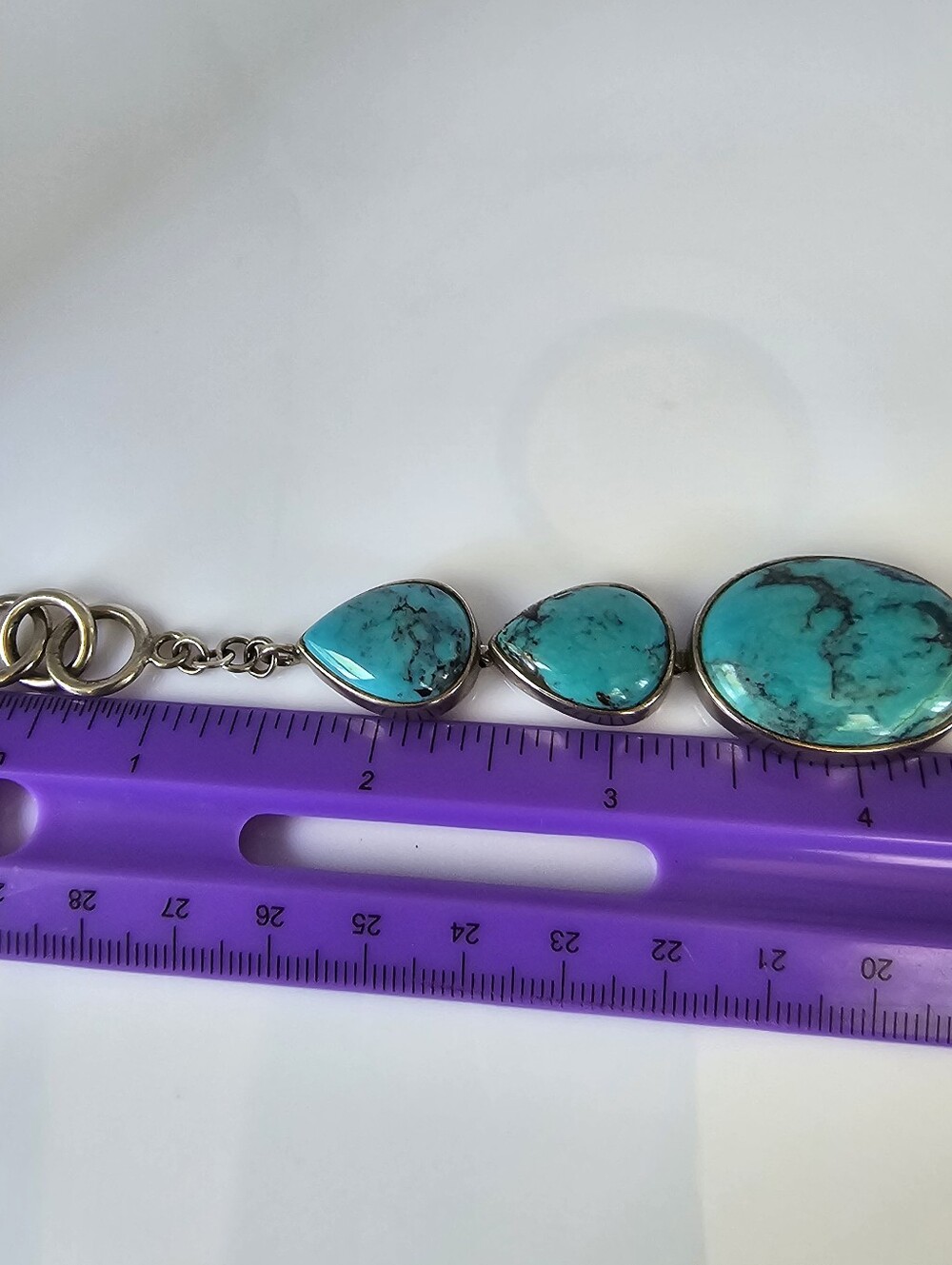 Vintage Whitney Kelly Turquoise Toggle Bracelet Sterling Silver π - Picture 9 of 11